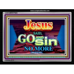 GO AND SIN NO MORE   Contemporary Christian Paintings Acrylic Glass frame   (GWAMEN7905)   