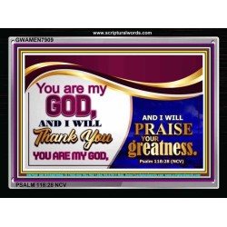 YOU ARE MY GOD   Contemporary Christian Wall Art Acrylic Glass frame   (GWAMEN7909)   