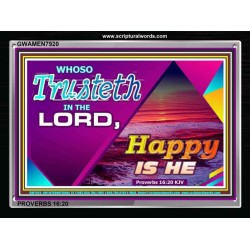 TRUST IN THE LORD   Framed Bedroom Wall Decoration   (GWAMEN7920)   "33X25"