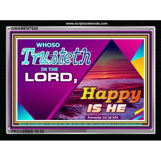 TRUST IN THE LORD   Framed Bedroom Wall Decoration   (GWAMEN7920)   