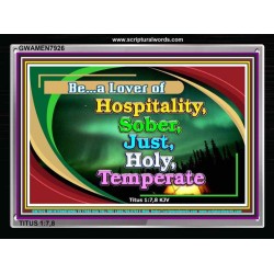 HOSPITALITY   Framed Office Wall Decoration   (GWAMEN7926)   