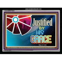 JUSTIFICATION   Contemporary Christian Art Acrylic Glass Frame   (GWAMEN7951)   