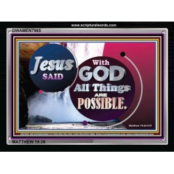 ALL THINGS ARE POSSIBLE   Decoration Wall Art   (GWAMEN7965)   