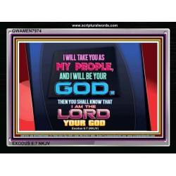 I WILL BE YOUR GOD   Contemporary Wall Decor   (GWAMEN7974)   