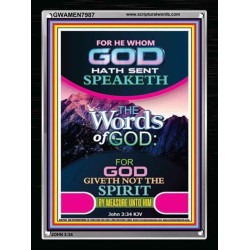 THE WORDS OF GOD   Framed Interior Wall Decoration   (GWAMEN7987)   