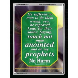 TOUCH NOT MINE ANOINTED   Bible Verse Wall Art Frame   (GWAMEN802)   "25X33"