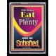 YOU SHALL EAT IN PLENTY   Inspirational Bible Verse Framed   (GWAMEN8030)   