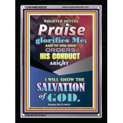 THE SALVATION OF GOD   Bible Verse Framed for Home   (GWAMEN8036)   