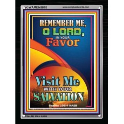 VIIST ME WITH YOUR SALVATION   Frame Scriptural Decor   (GWAMEN8070)   "25X33"