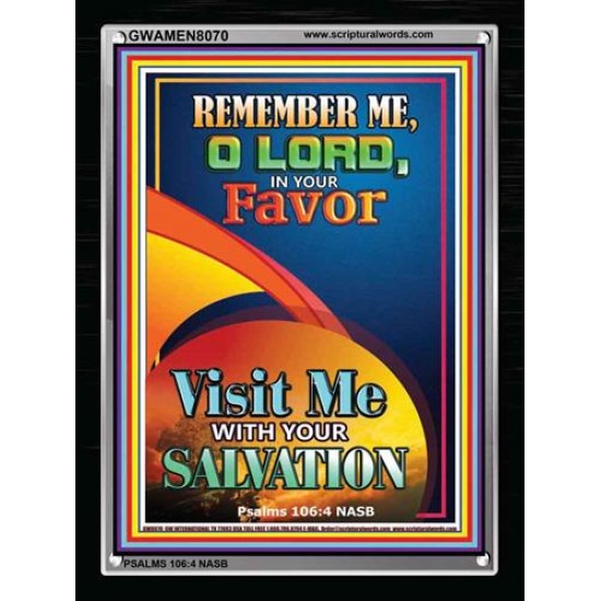 VIIST ME WITH YOUR SALVATION   Frame Scriptural Decor   (GWAMEN8070)   