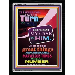 TURN TO GOD   Scripture Wooden Frame   (GWAMEN8077)   "25X33"