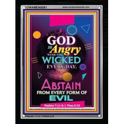 ANGRY WITH THE WICKED   Scripture Wooden Framed Signs   (GWAMEN8081)   