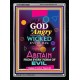 ANGRY WITH THE WICKED   Scripture Wooden Framed Signs   (GWAMEN8081)   