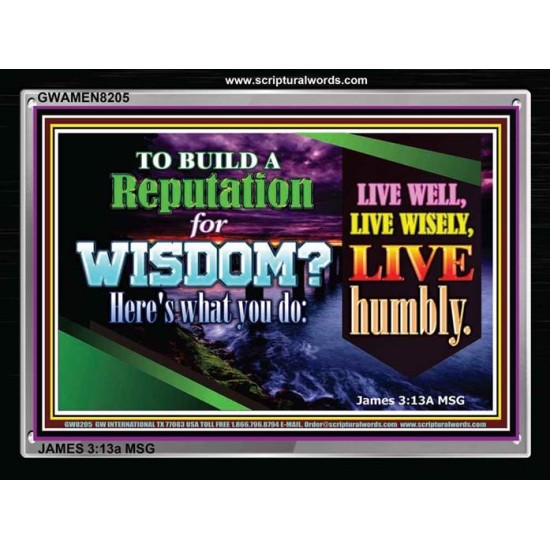 LIVE WISELY   Custom Art and Wall Dcor   (GWAMEN8205)   