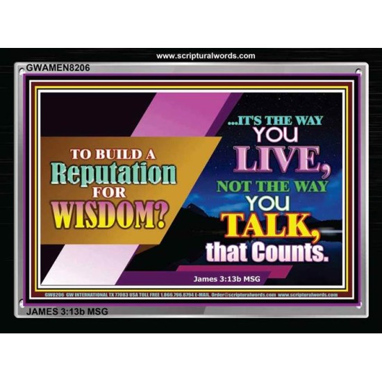 LIVE WISELY   Unique Bible Verse Frame   (GWAMEN8206)   