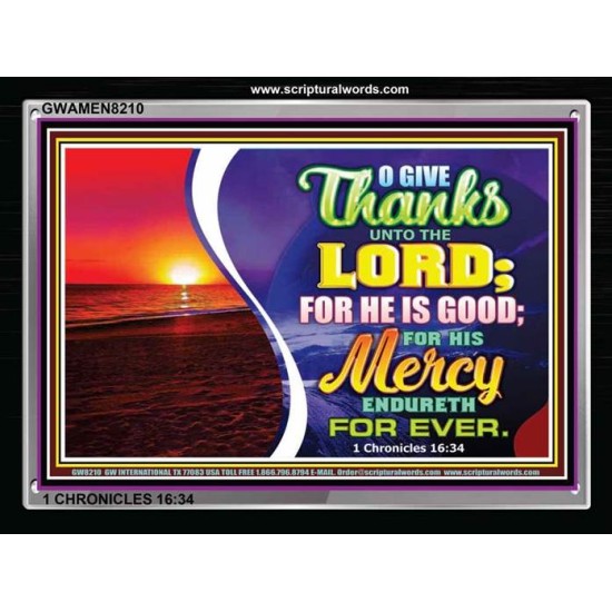 GIVE THANKS   Bible Verse Frame Online   (GWAMEN8210)   
