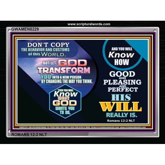 GODS TRANSFORMING POWER   Framed Business Entrance Lobby Wall Decoration   (GWAMEN8229)   