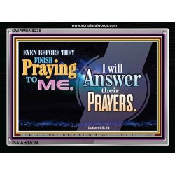 GOD ANSWERS OUR PRAYERS   Framed Bible Verse   (GWAMEN8238)   