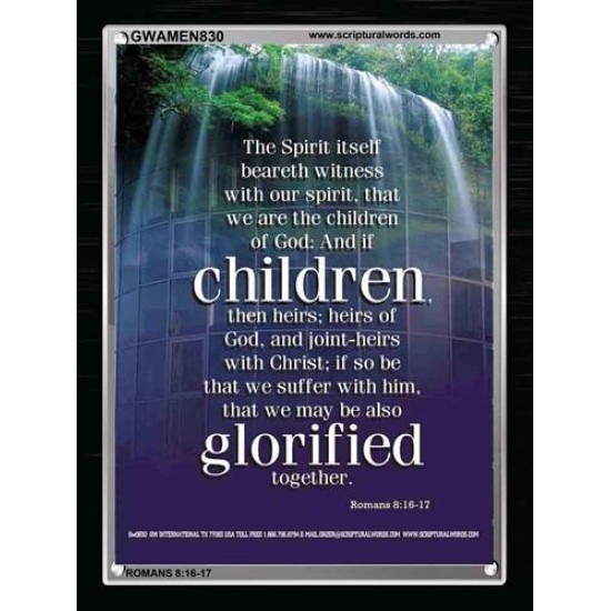 WE ARE THE CHILDREN OF GOD   Scriptural Portrait Acrylic Glass Frame   (GWAMEN830)   