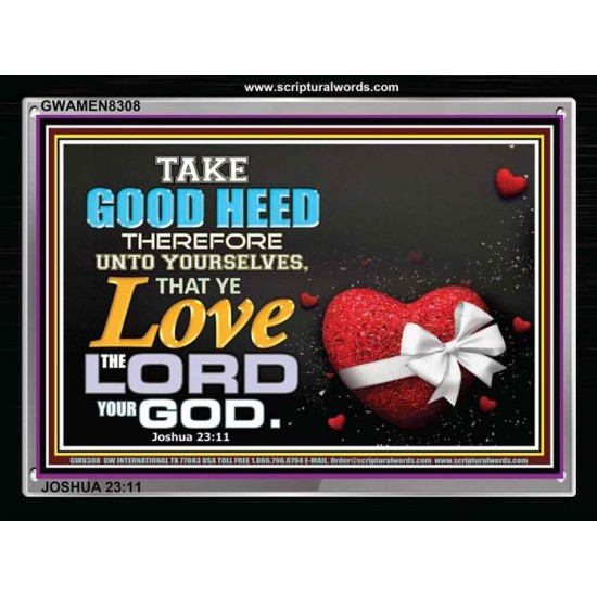 LOVE THE LORD YOUR GOD   Modern Christian Wall Dcor   (GWAMEN8308)   