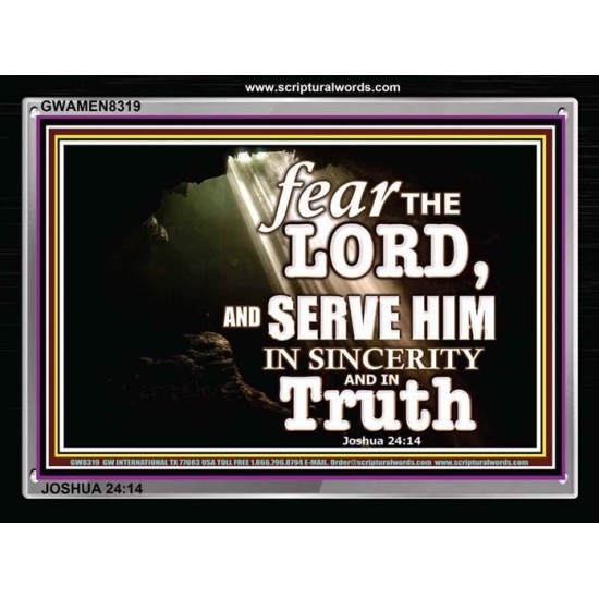 FEAR THE LORD AND SERVE HIM   Art & Wall Dcor   (GWAMEN8319)   