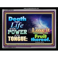 DEATH AND LIFE   Custom Framed Bible Verses   (GWAMEN8322)   