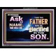 ASK IN  MY NAME   Custom Framed Bible Verse   (GWAMEN8409)   