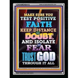 TRUST GOD AT ALL TIMES   Biblical Paintings Acrylic Glass Frame   (GWAMEN8415)   "25X33"