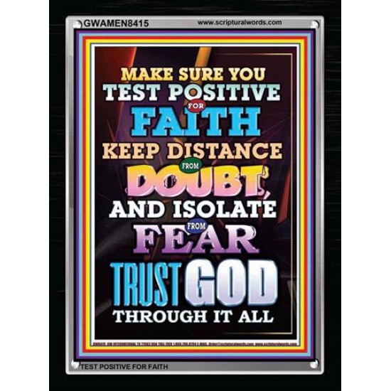 TRUST GOD AT ALL TIMES   Biblical Paintings Acrylic Glass Frame   (GWAMEN8415)   