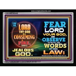 GOD A CONSUMING FIRE   Inspirational Bible Verse Frame   (GWAMEN8445)   