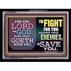 GOD OUR MAN OF WAR   Bible Verses Framed for Home   (GWAMEN8451)   