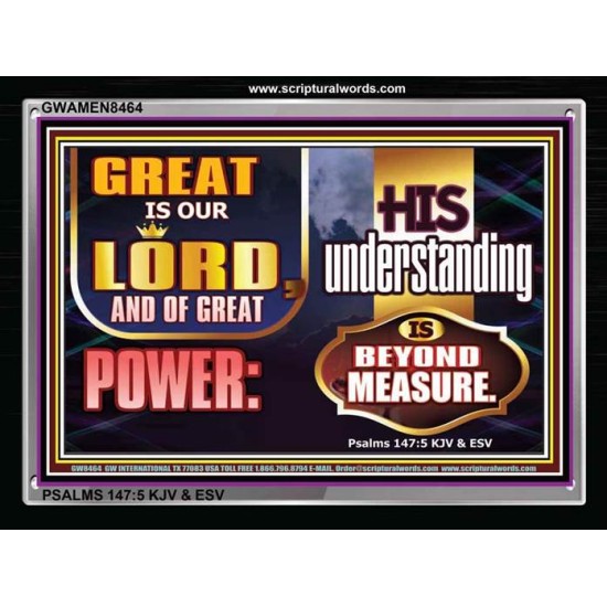 GREAT IS THE LORD   Large Frame Scriptural Wall Art   (GWAMEN8464)   