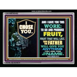 GO AND PRODUCE FRUIT   Bible Verses Framed Art Prints   (GWAMEN8492)   