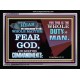 FEAR GOD AND KEEP HIS COMMANDMENTS   Scripture Wall Art   (GWAMEN8503)   