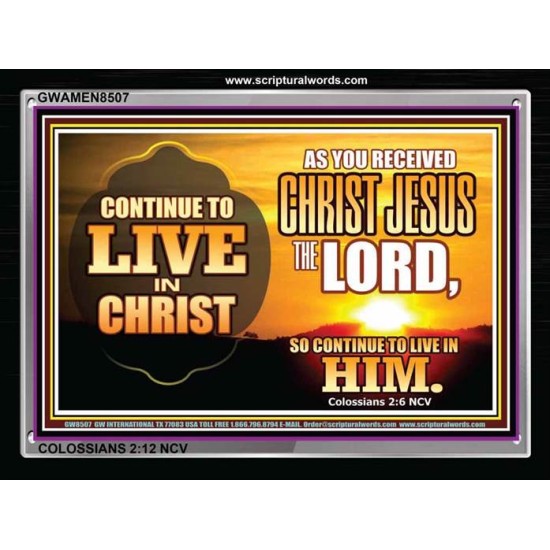 LIVE IN CHRIST   Frame Scripture Dcor   (GWAMEN8507)   