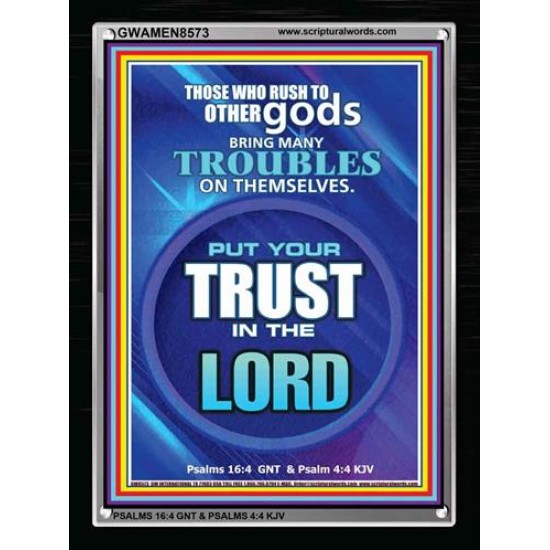 TRUST IN THE LORD   Framed Bible Verse   (GWAMEN8573)   