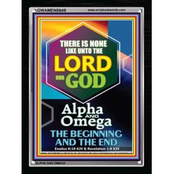 ALPHA AND OMEGA BEGINNING AND THE END   Framed Sitting Room Wall Decoration   (GWAMEN8649)   