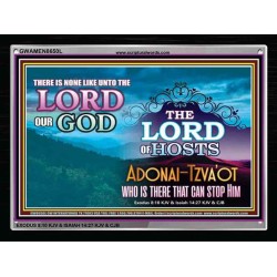 ADONAI TZVA'OT - LORD OF HOSTS   Christian Quotes Frame   (GWAMEN8650L)   