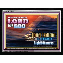 ADONAI TZIDKEINU - LORD OUR RIGHTEOUSNESS   Christian Quote Frame   (GWAMEN8653L)   