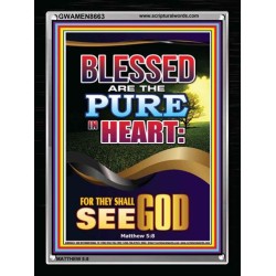 THEY SHALL SEE GOD   Scripture Art Acrylic Glass Frame   (GWAMEN8663)   