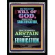 ABSTAIN FROM FORNICATION   Scripture Wall Art   (GWAMEN8715)   