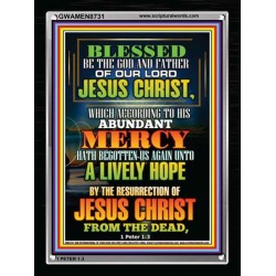 ABUNDANT MERCY   Scripture Wood Frame Signs   (GWAMEN8731)   "25X33"