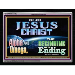 JEHOVAH THE BEGINNING AND THE ENDING   Framed Bible Verse   (GWAMEN8746L)   