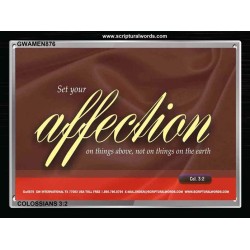 SET YOUR AFFECTION   Inspirational Bible Verses Framed   (GWAMEN876)   