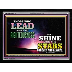 LEAD MANY TO RIGHTEOUSNESS   Scripture Art Prints Framed   (GWAMEN8817L)   