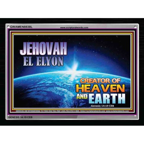 JEHOVAH EL ELYON   Bible Verses Poster   (GWAMEN8838L)   