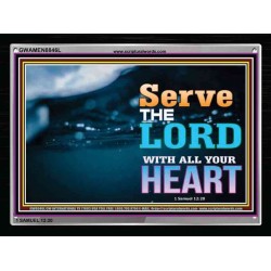 WITH ALL YOUR HEART   Framed Religious Wall Art    (GWAMEN8846L)   