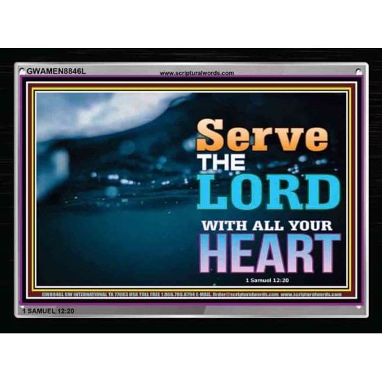 WITH ALL YOUR HEART   Framed Religious Wall Art    (GWAMEN8846L)   