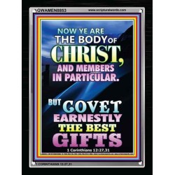 YE ARE THE BODY OF CHRIST   Bible Verses Framed Art   (GWAMEN8853)   "25X33"