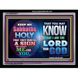 KEEP MY SABBATH HOLY   Art & Wall Dcor   (GWAMEN8871)   